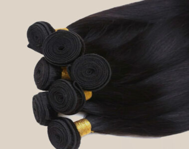 Natural Black hair extension clips handmade - Image 2